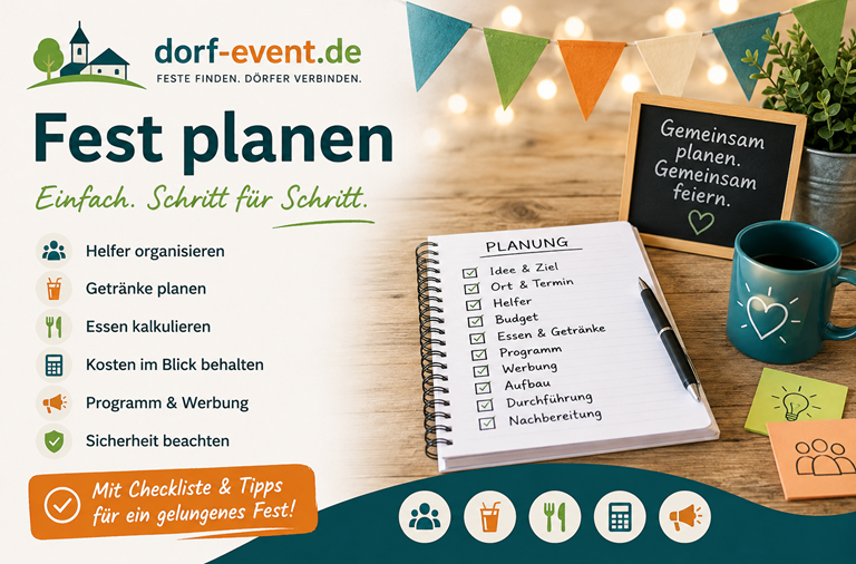 Fest planen - Fest organisieren - die perfekte Hilfe